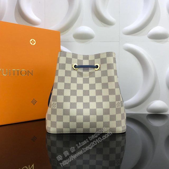 路易威登女包 M52853白格藍色 頂級原單 NéoNoé BB手袋 LV女單肩包 LV斜挎包  ydh2910